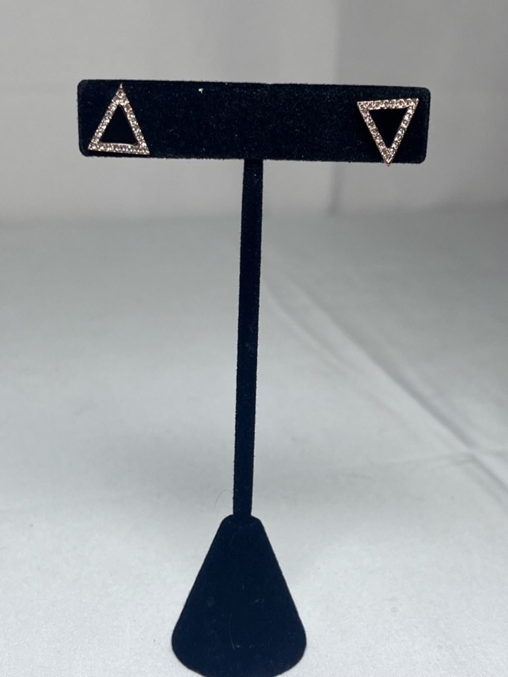 Michael Kors Gold Triangle Pavé Stud Earrings
